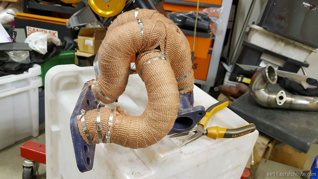 Wrapping the exhaust manifold and downpipe Ghost XI