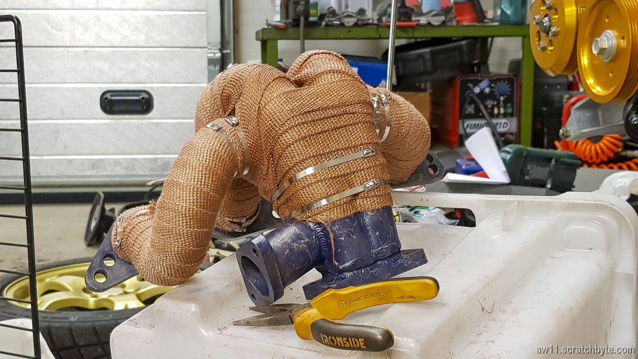 Wrapping the exhaust manifold and downpipe Ghost XI